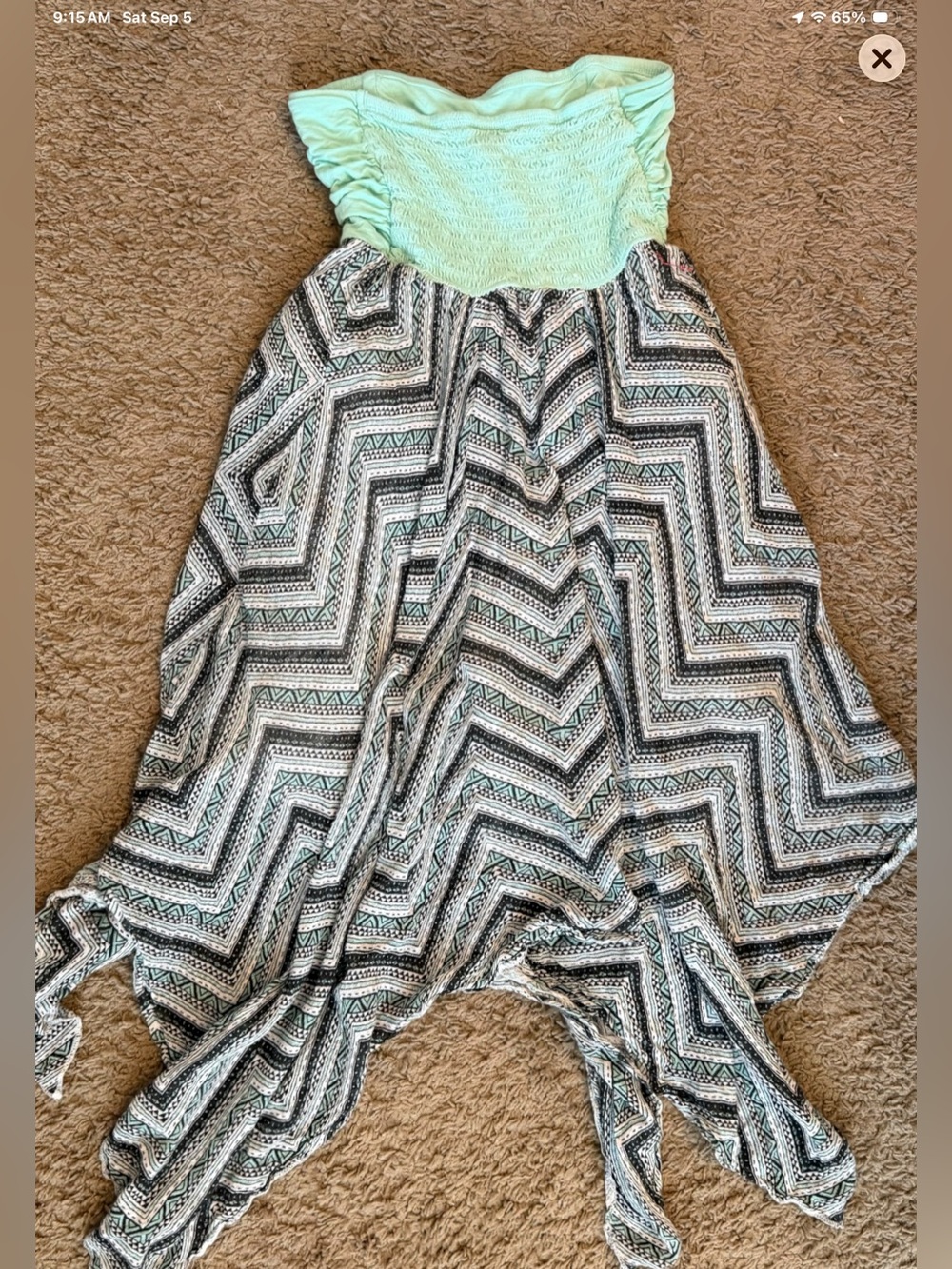 Small Strapless Handkerchief dress